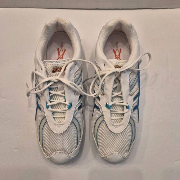 ASICS Gel Rhythmic Zumba Shoes White/Maui Blue/Silver: 9.5 - Worn once, excellen - Picture 6 of 6